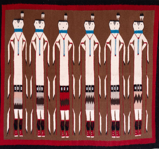 Yei Rug with Brown Background - J-35